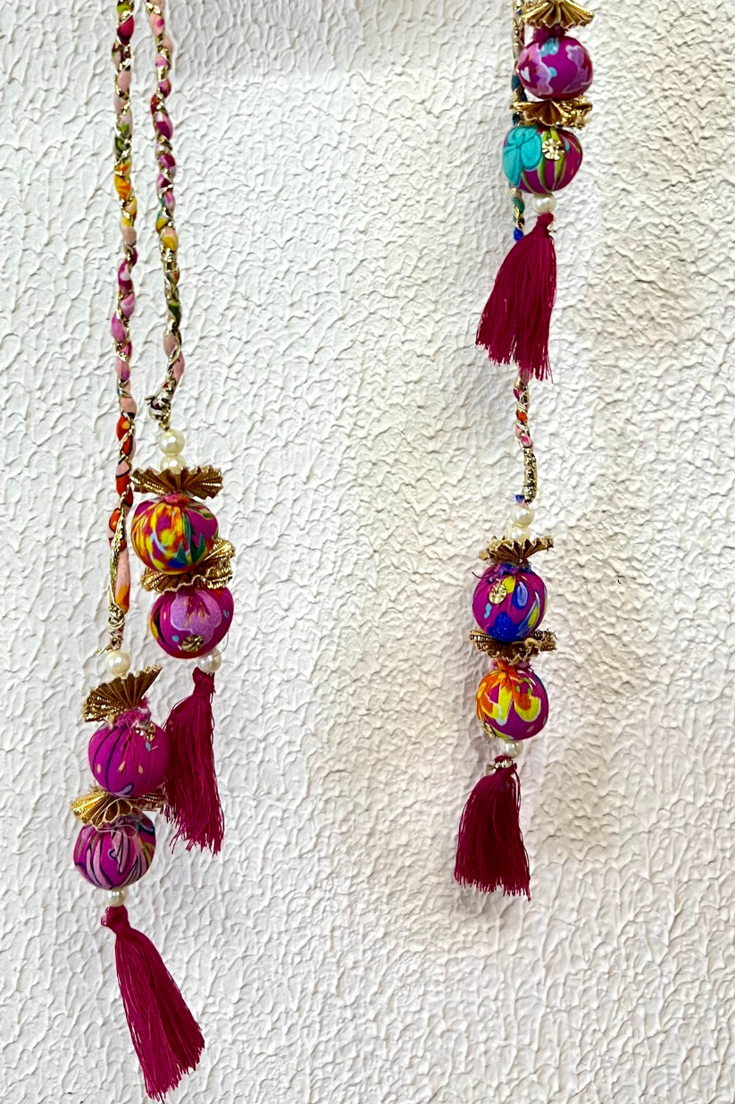 Pink Fringes Potli Bag
