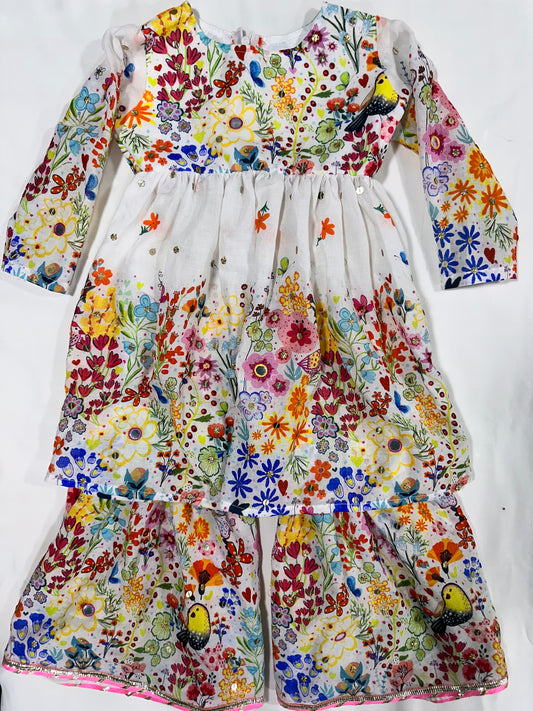 Floral printed kurta set