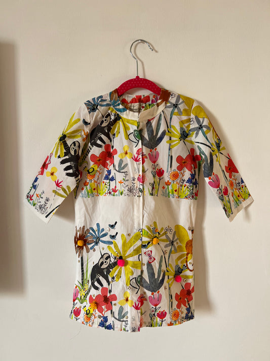 Heart print kurta - boy