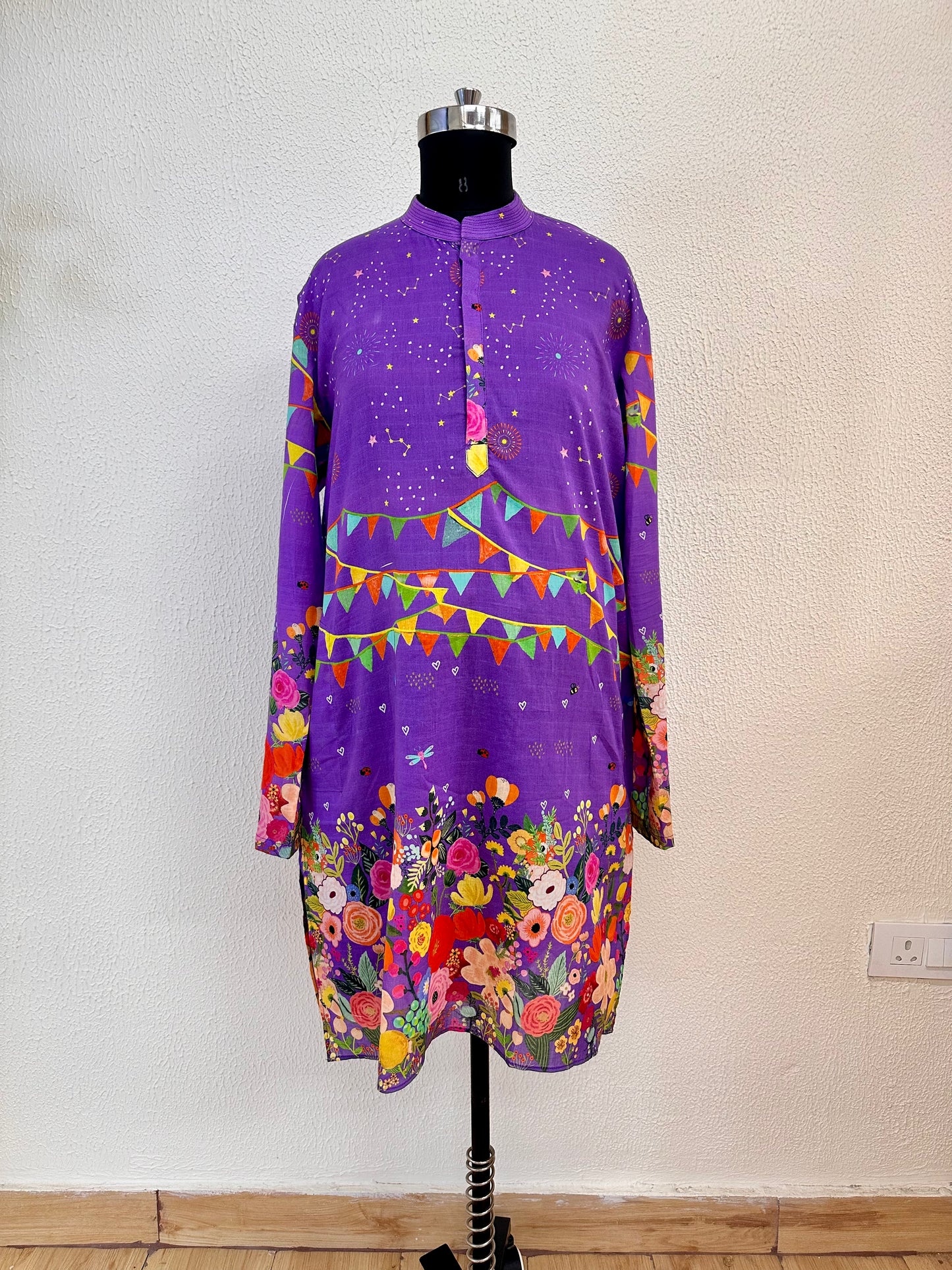 Purple Carnival Printed Kurta Set