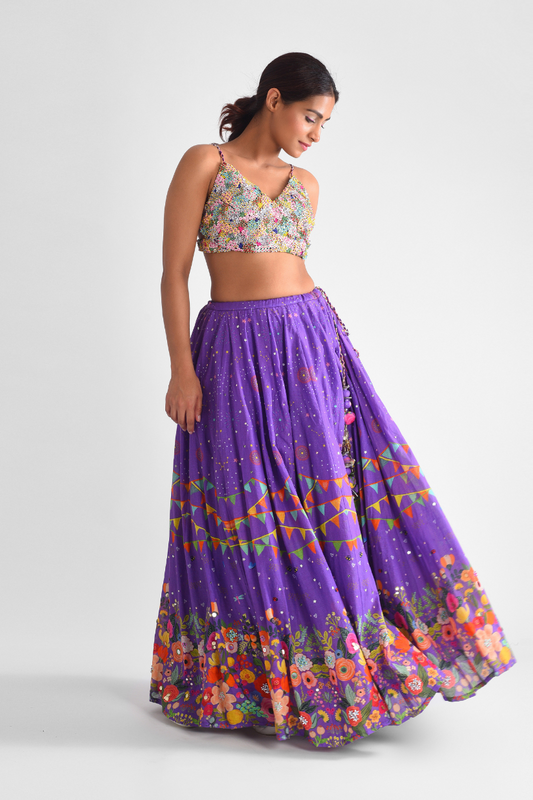 Purple Carnival Lehenga