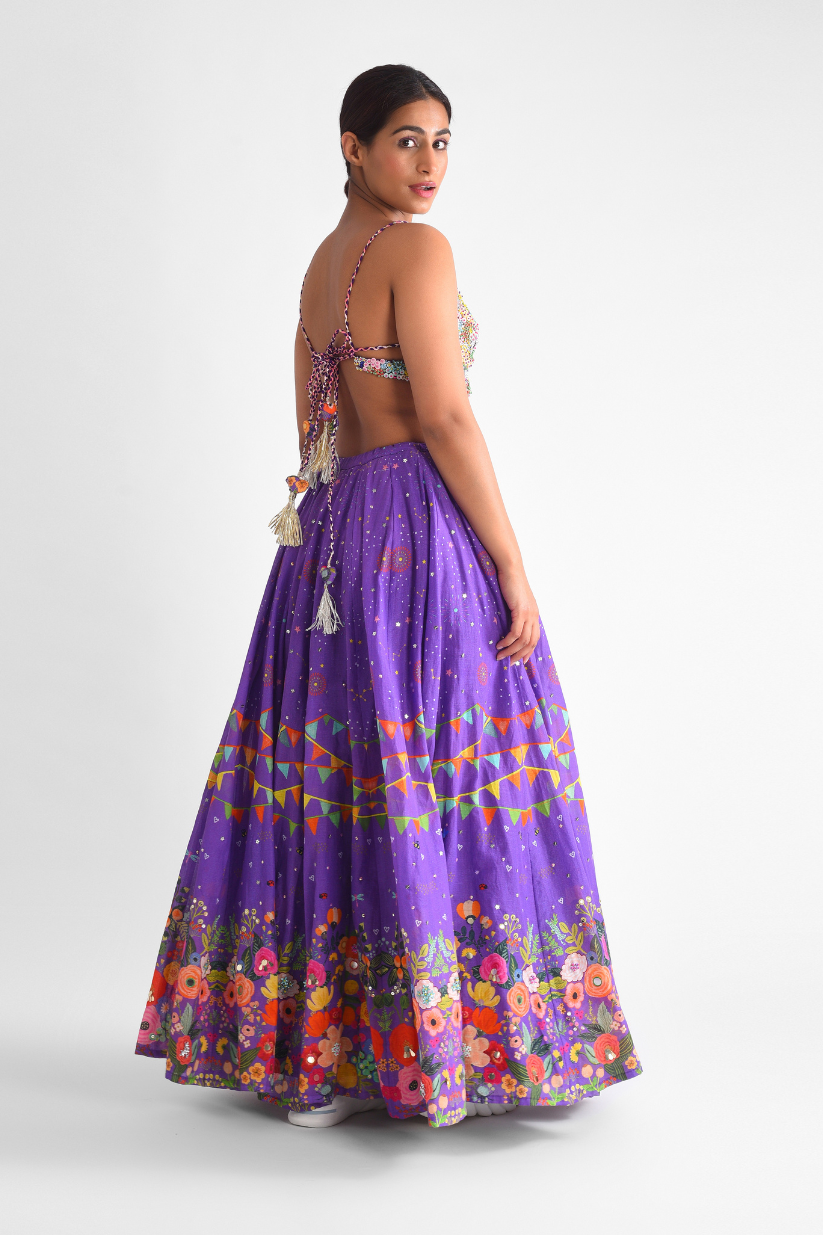 Purple Carnival Lehenga