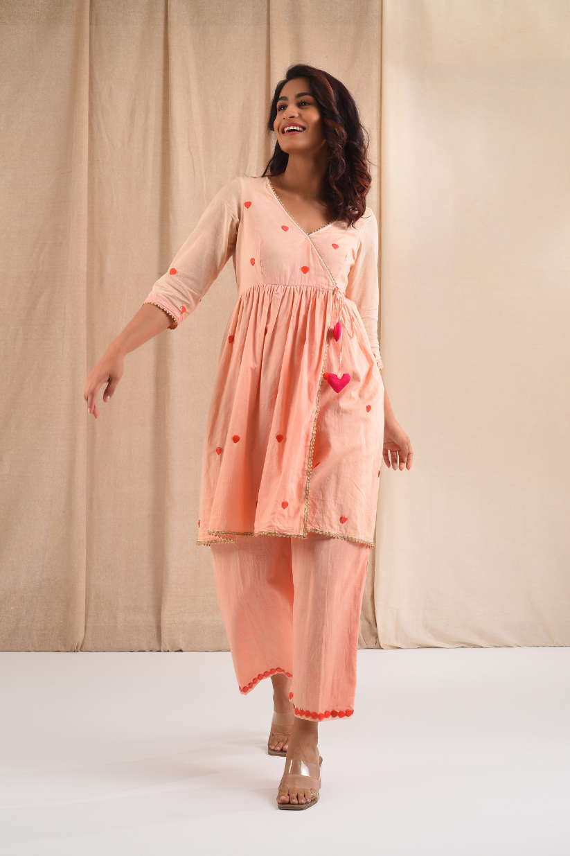 Peach Cotton Suit