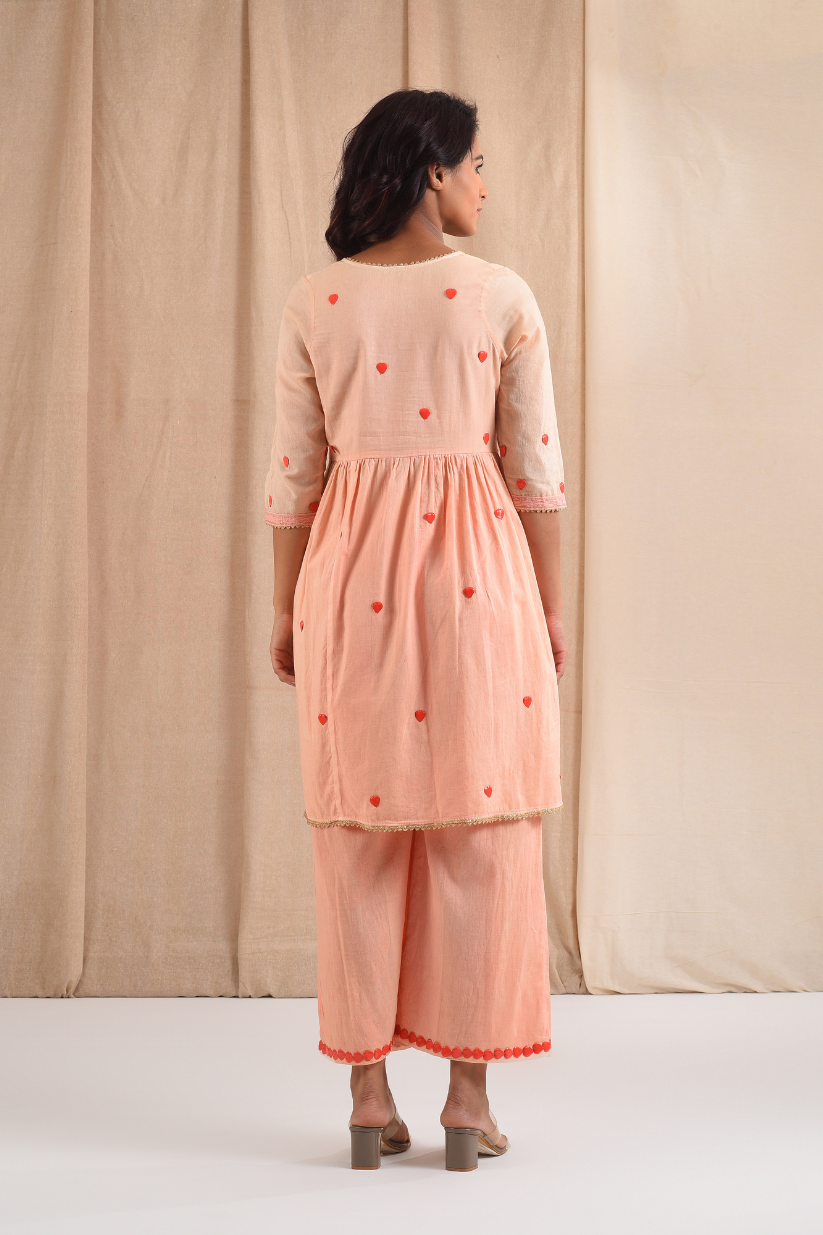Peach Cotton Suit