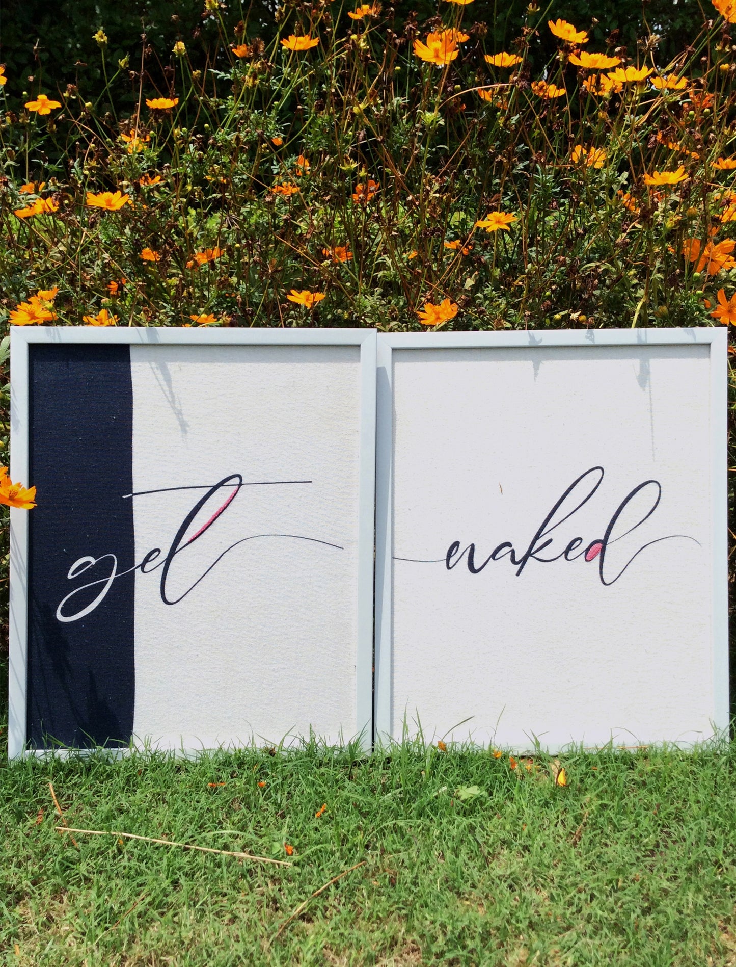 Wall Frame Get Naked ( Set of two )