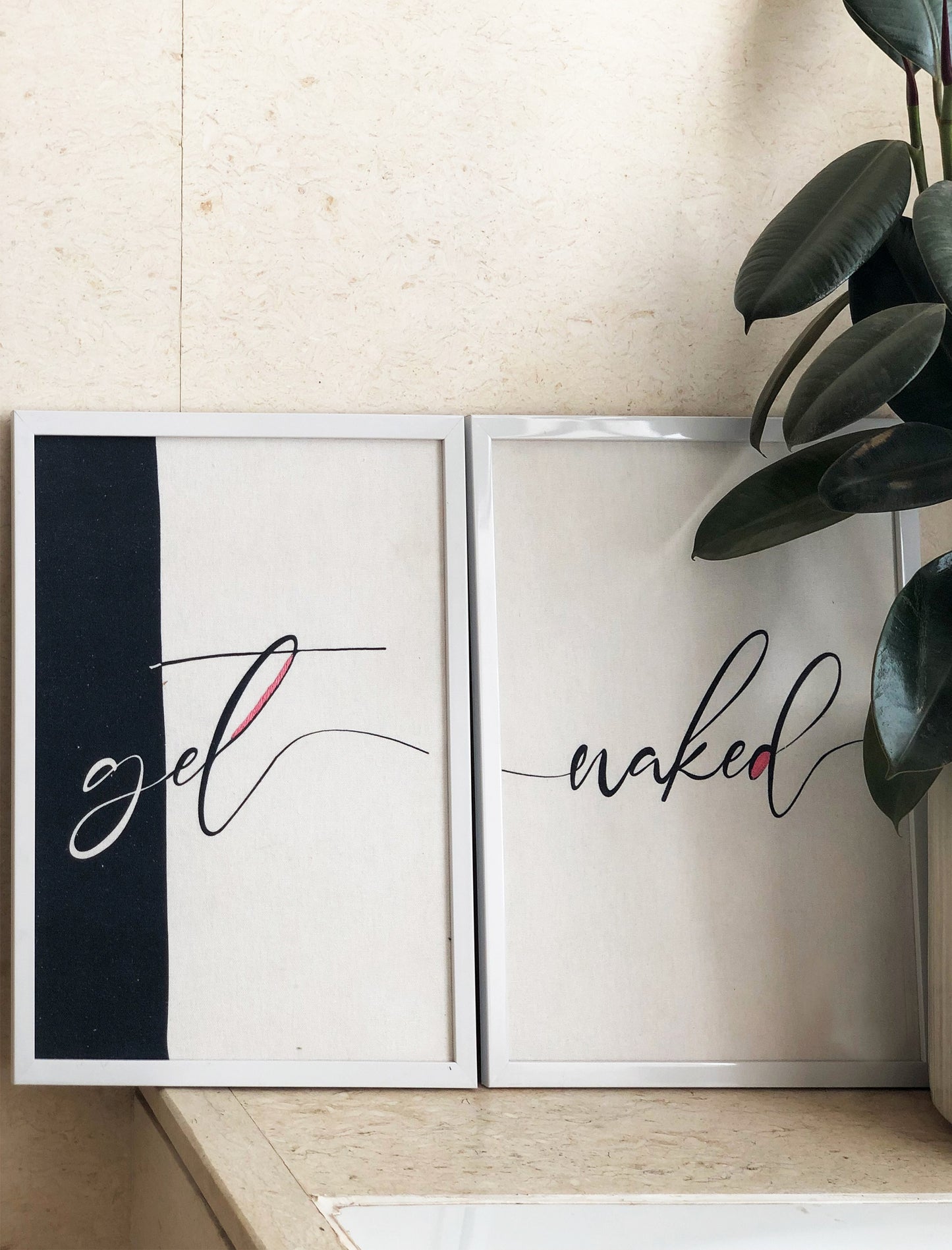 Wall Frame Get Naked ( Set of two )