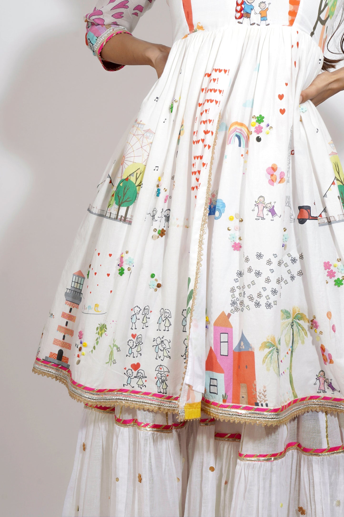 Europe Kurta with sharara set