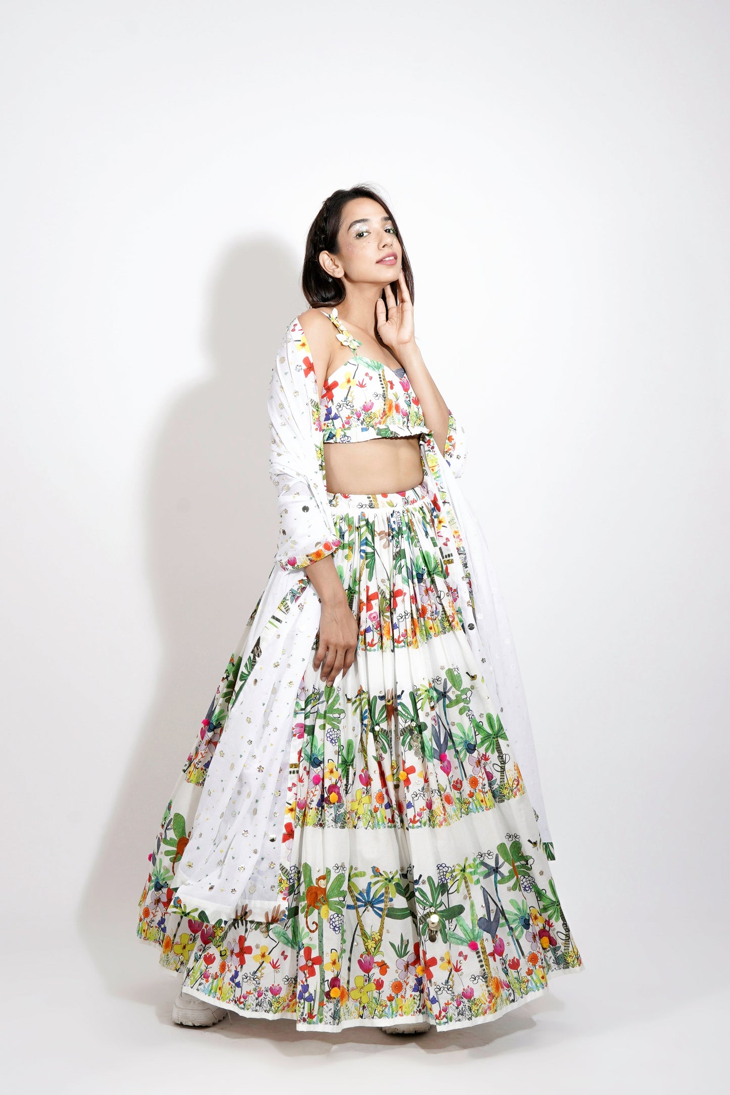 animal print lehenga