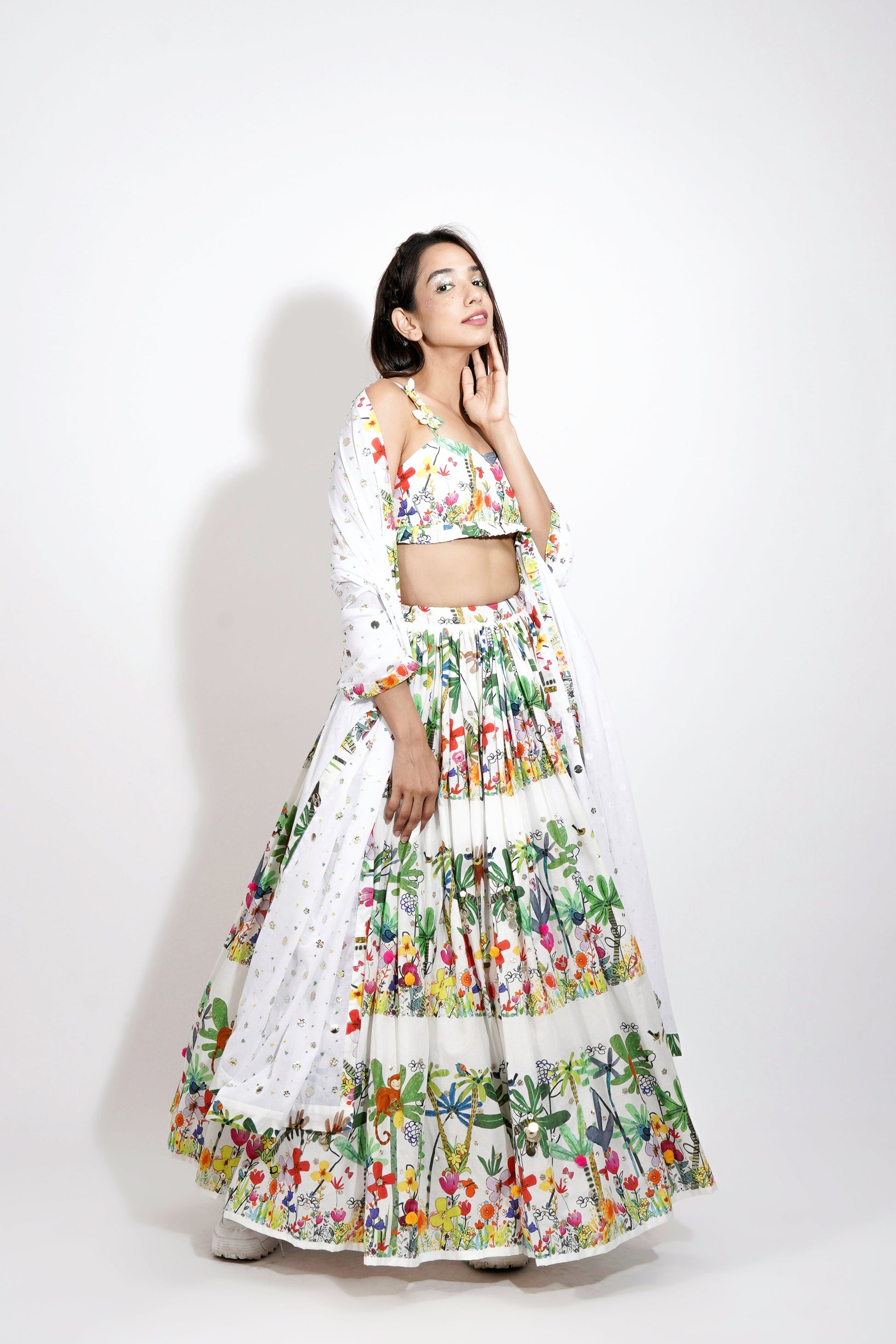 animal print lehenga