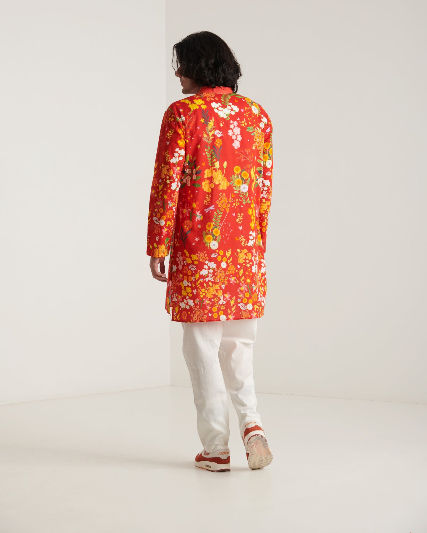 Red Printed Kurta set