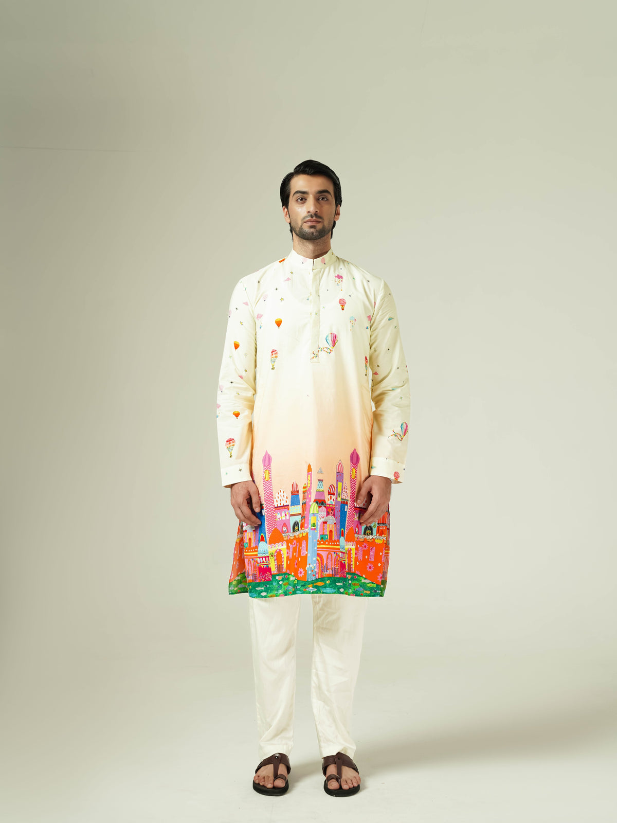 green carnival kurta set