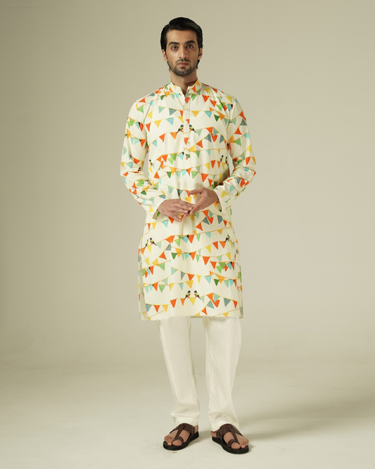 Carnival bunting kurta set