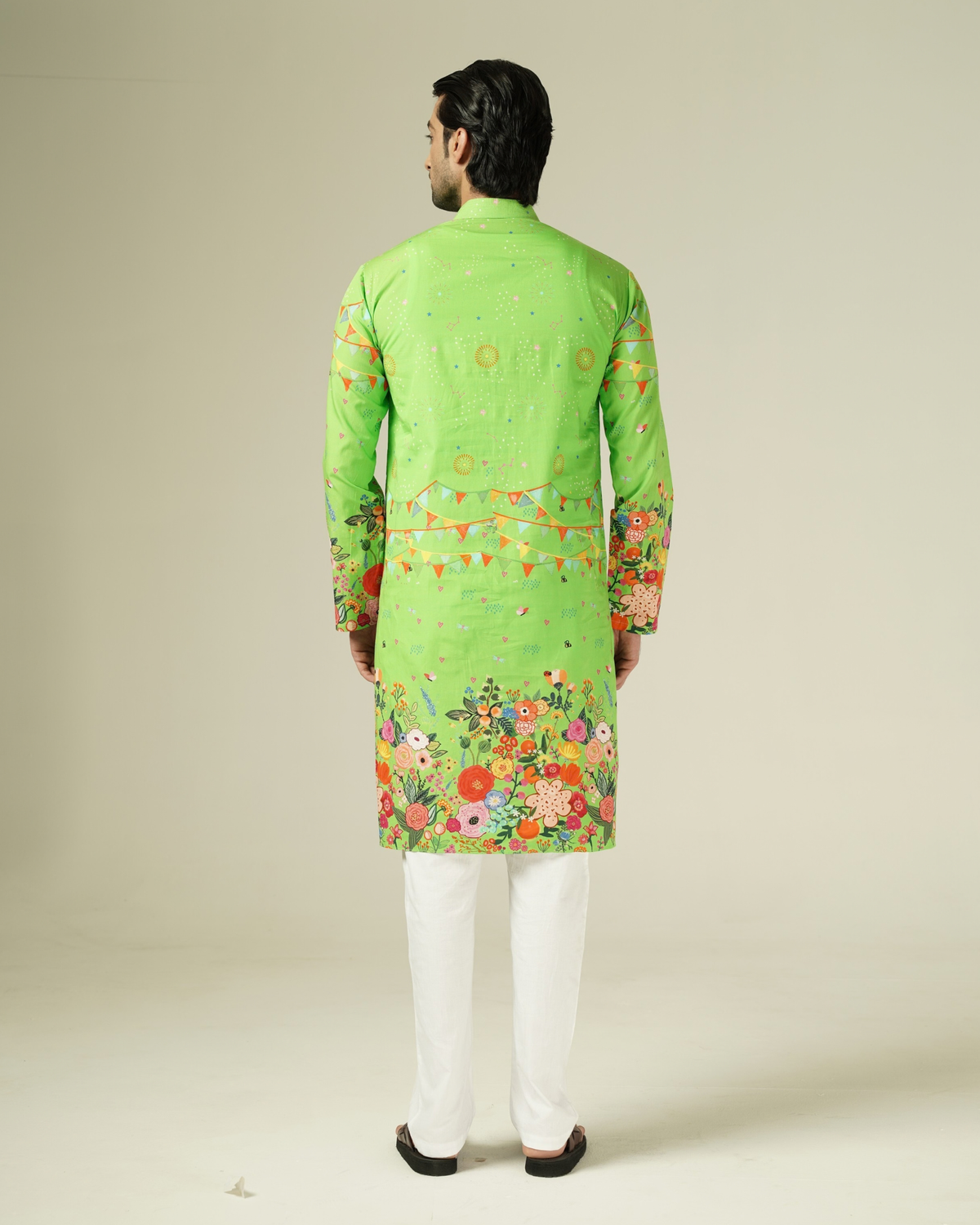Green carnival kurta set