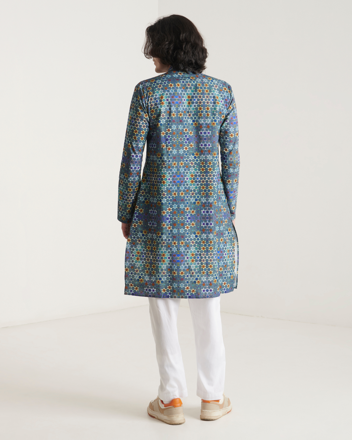 Blue printed kurta set