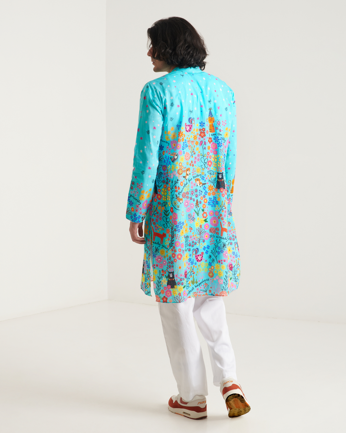 Blue Printed Kurta Set