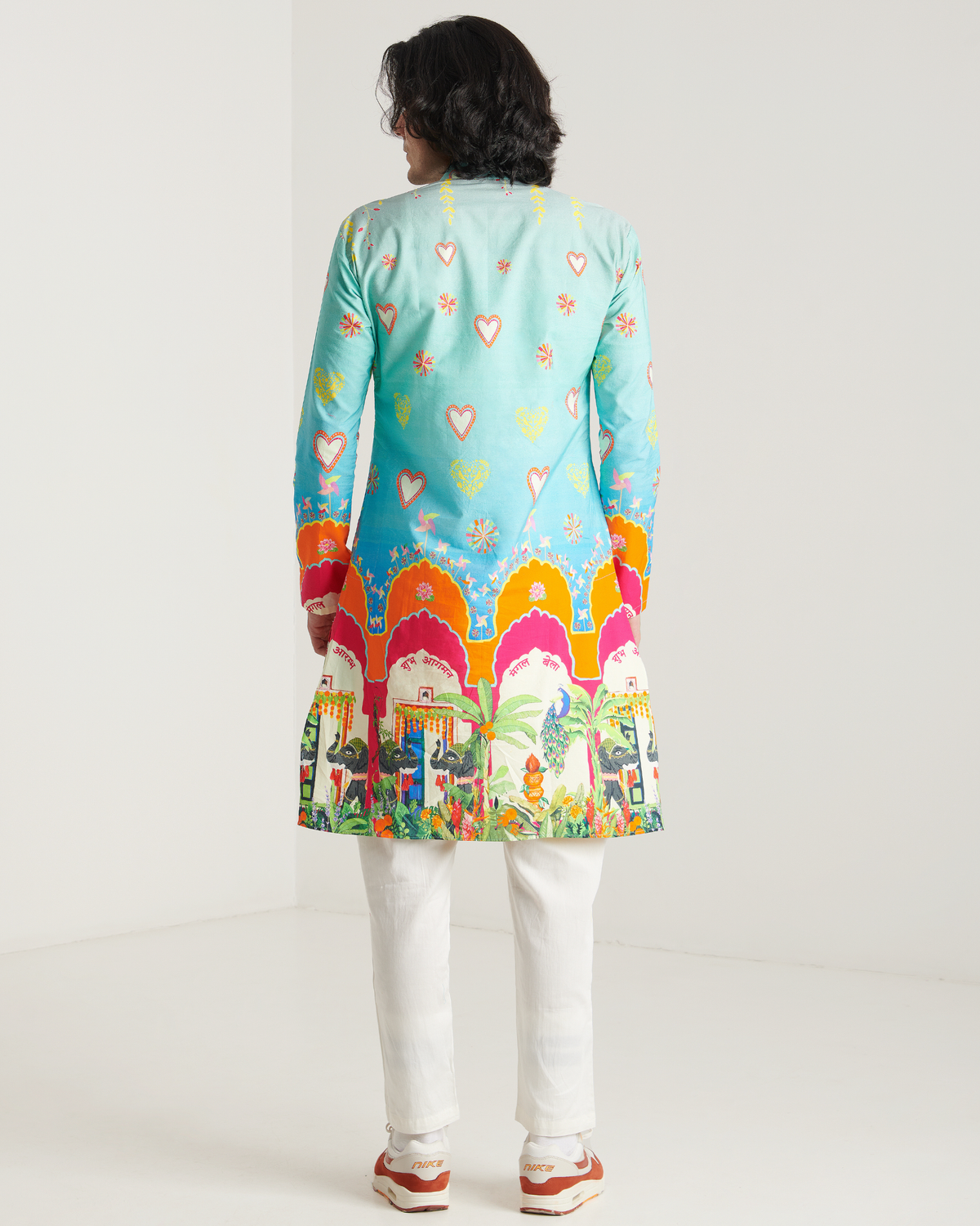 Blue printed kurta set