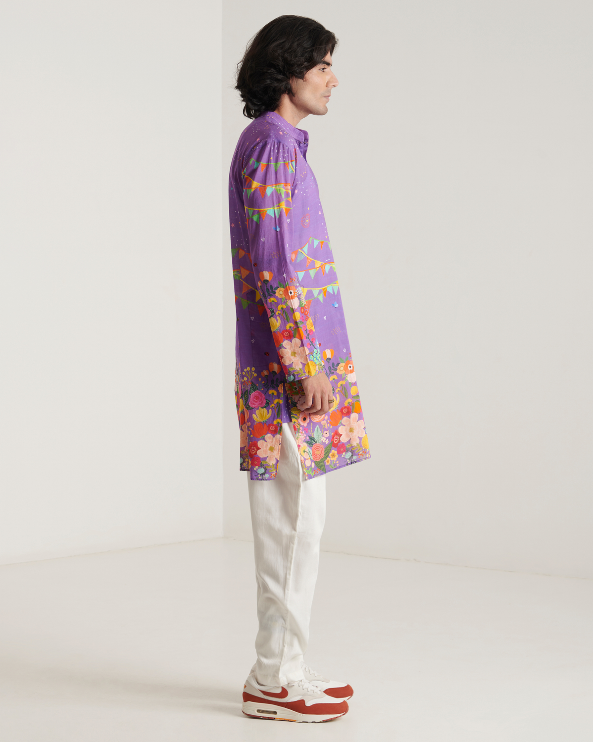 Purple Carnival Printed  Kurta Set