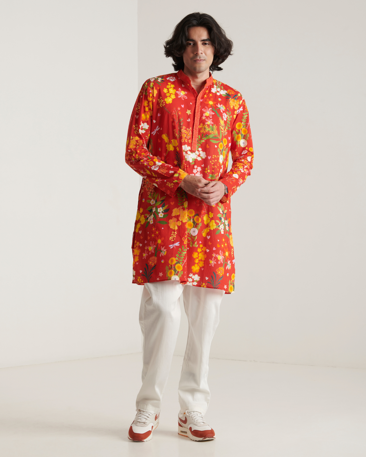 Red Printed Kurta set
