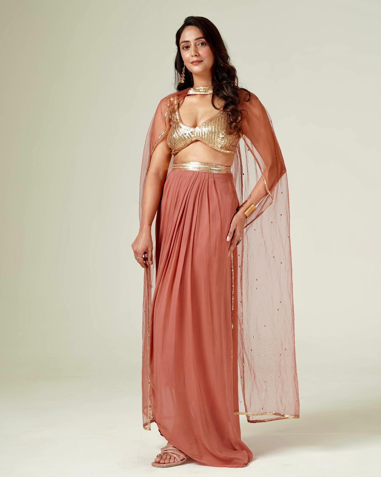 Aurelia Draped Skirt Set