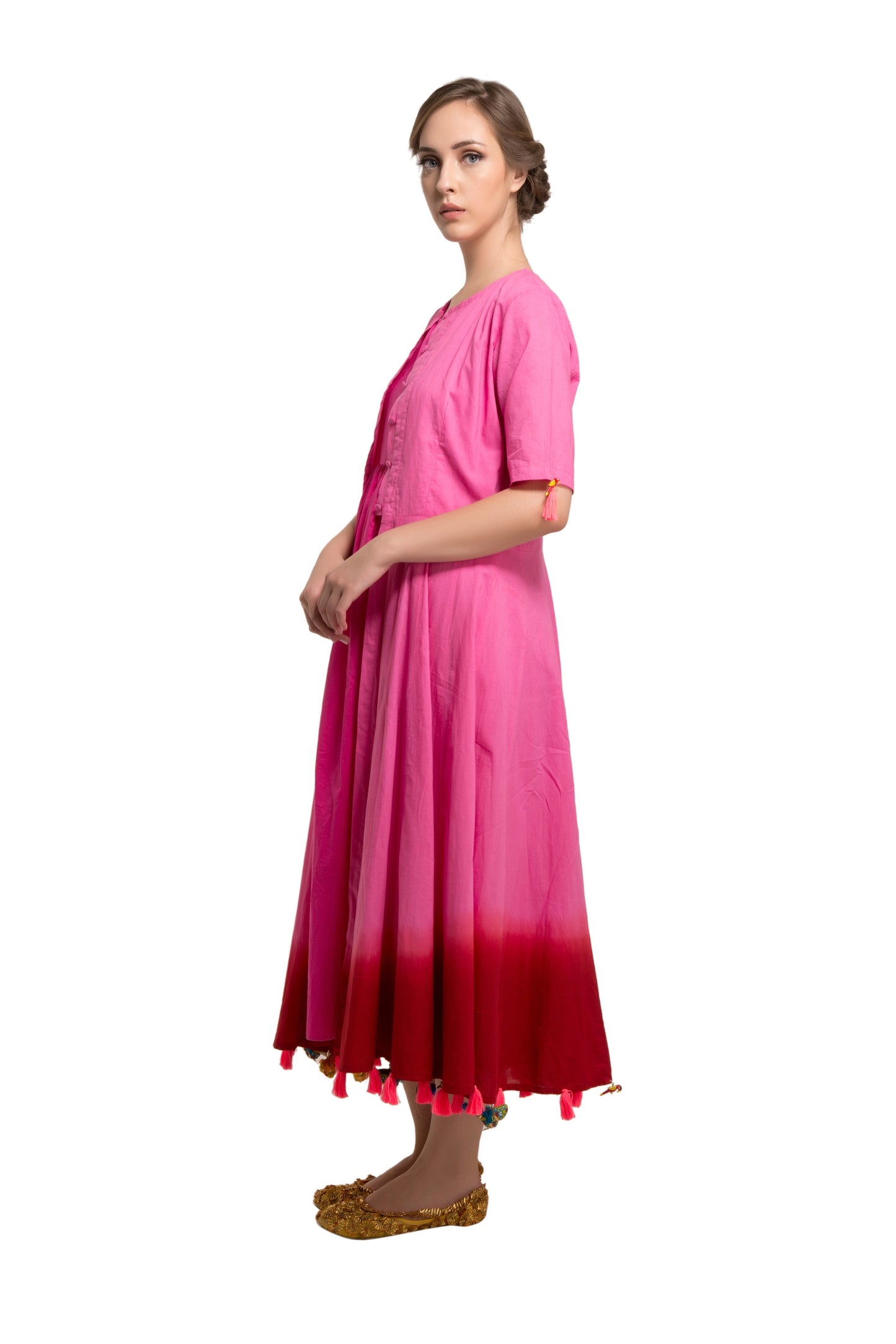 Pink Ombre Cotton Dress