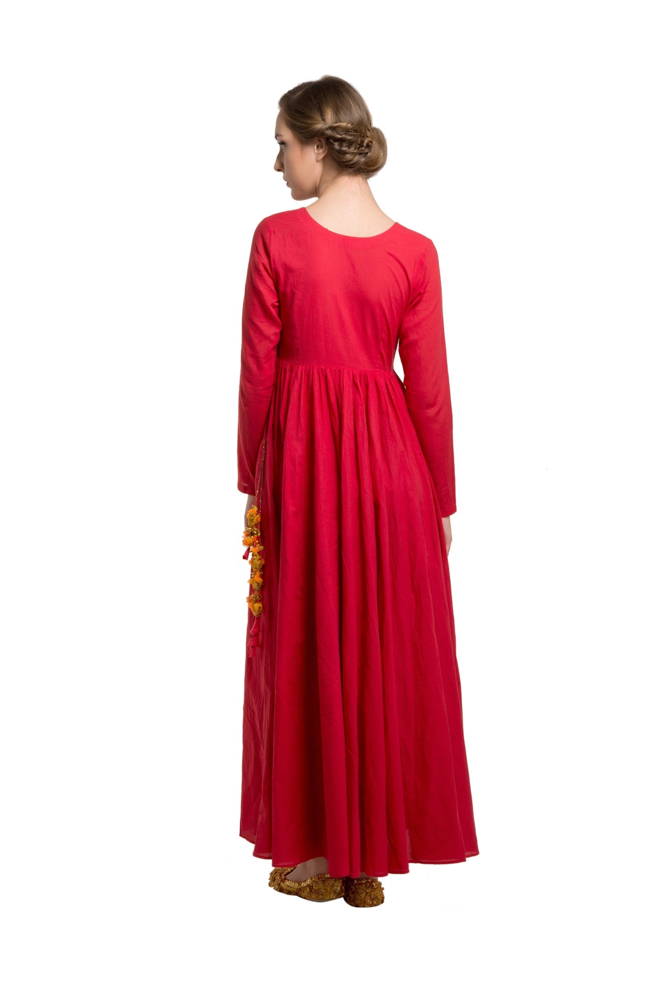 Plain hotsell red gown