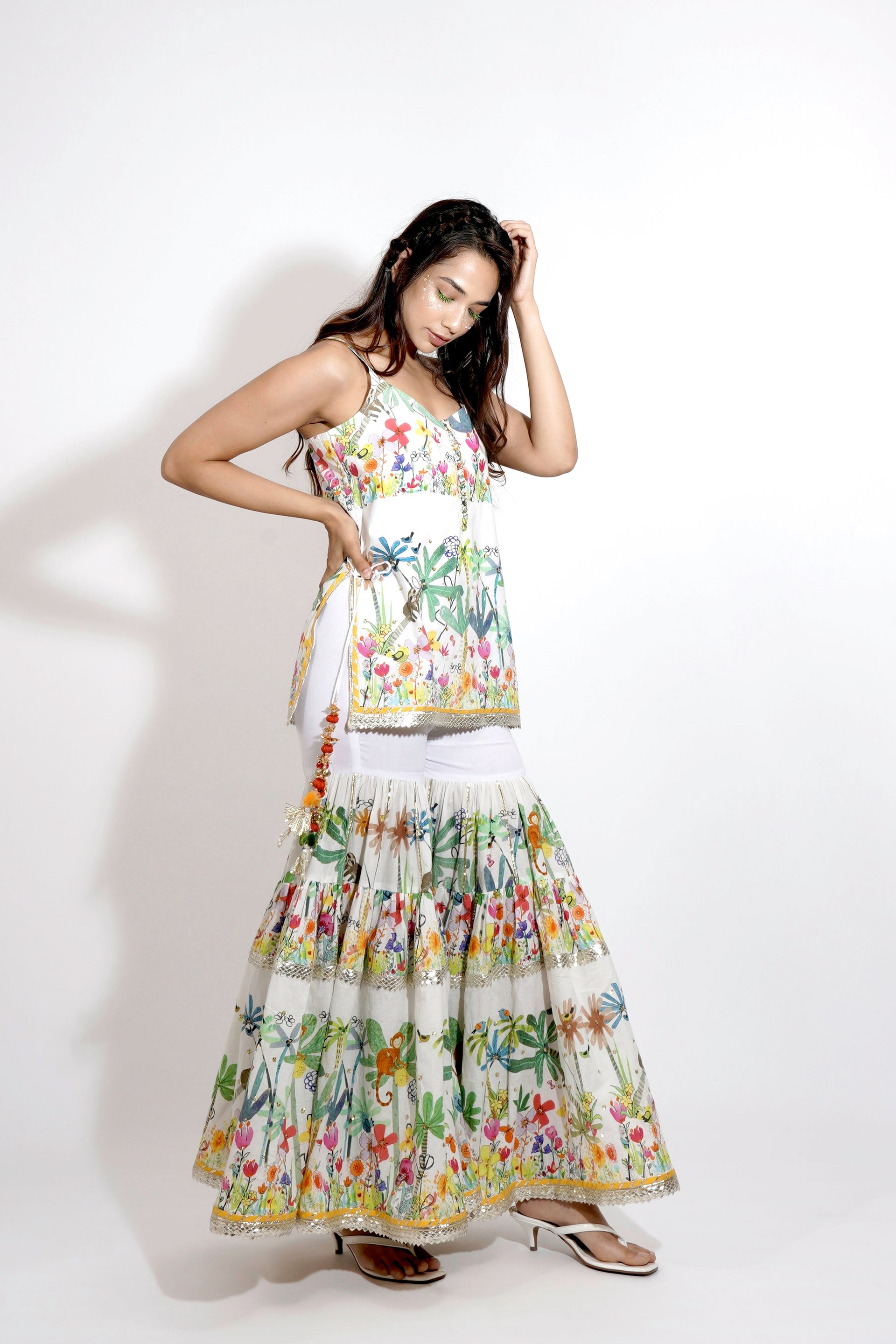 Gardenia Printed Sharara Set